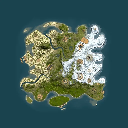 Rust map seed 679983130, 3500x3500m top-down preview