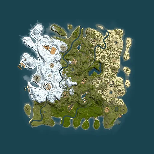 Rust map seed 1885355007, 4500x4500m top-down preview