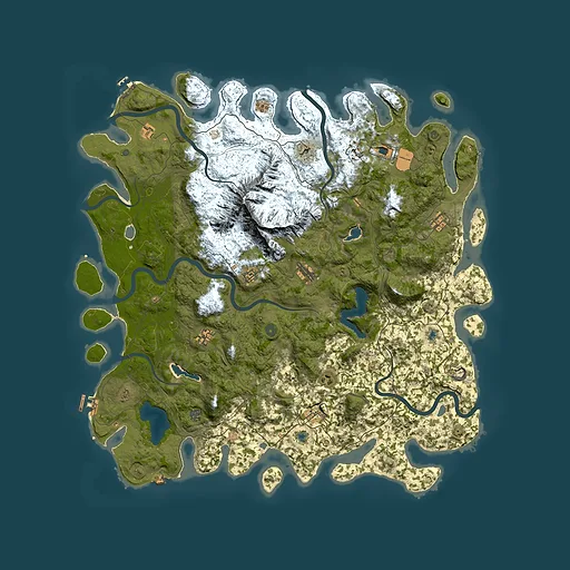 Rust map seed 258361687, 5500x5500m top-down preview