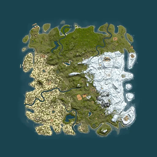 Rust map seed 676468073, 5500x5500m top-down preview