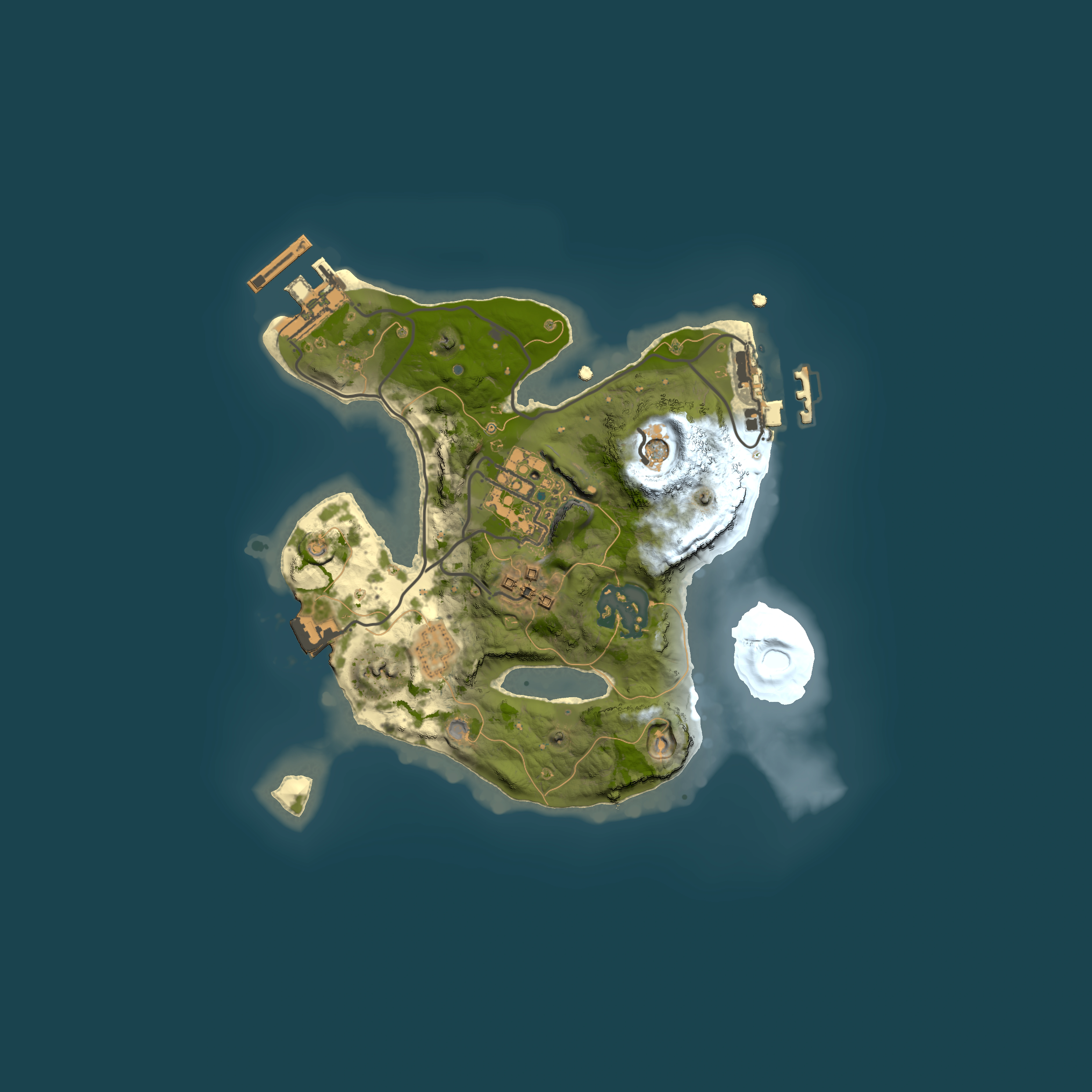 Full top-down render of Rust map seed 391687839, 2000x2000m