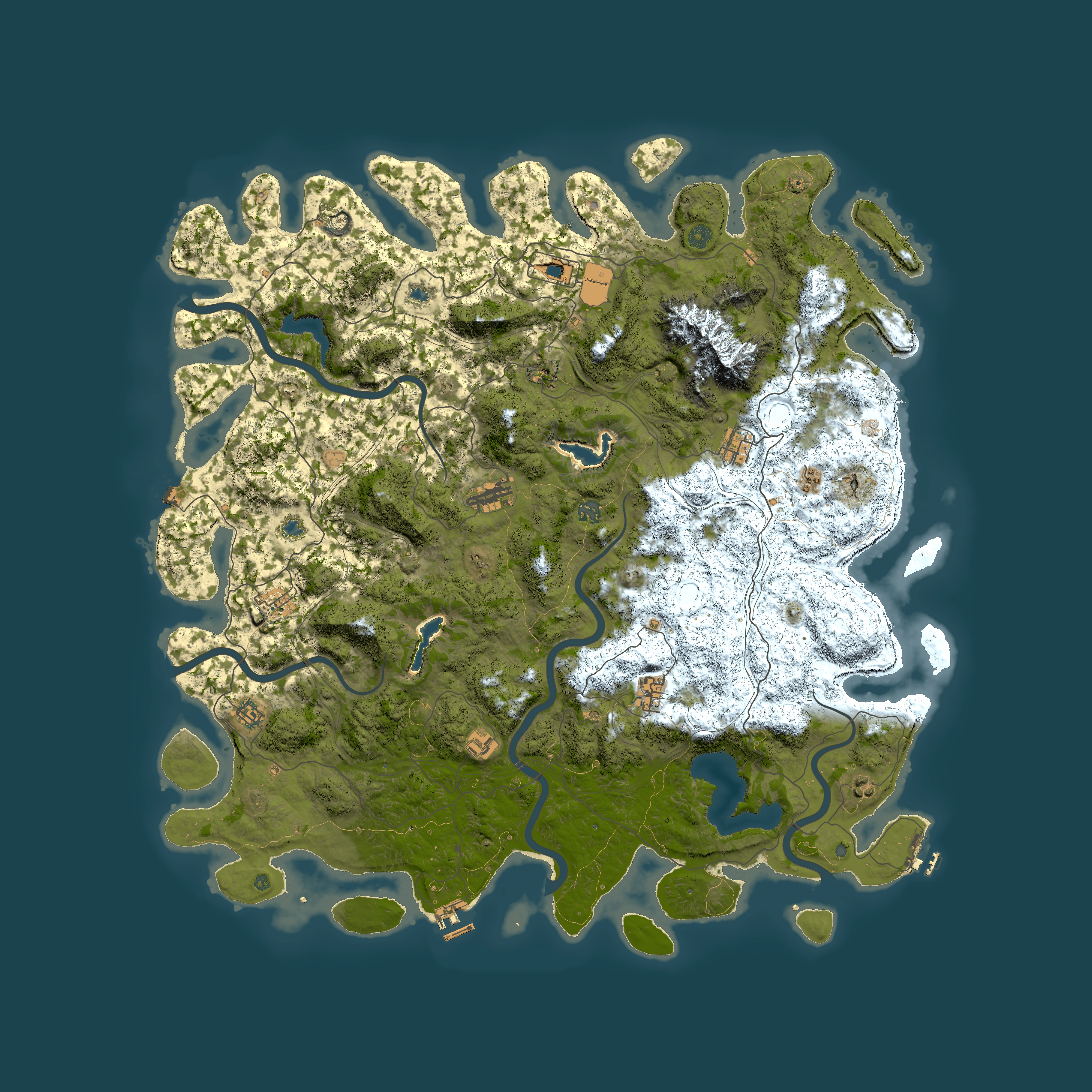Full top-down render of Rust map seed 1488700892, 5500x5500m