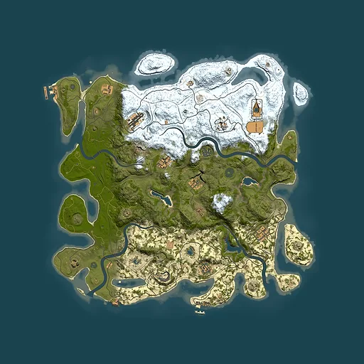 Rust map seed 399513933, 4500x4500m top-down preview