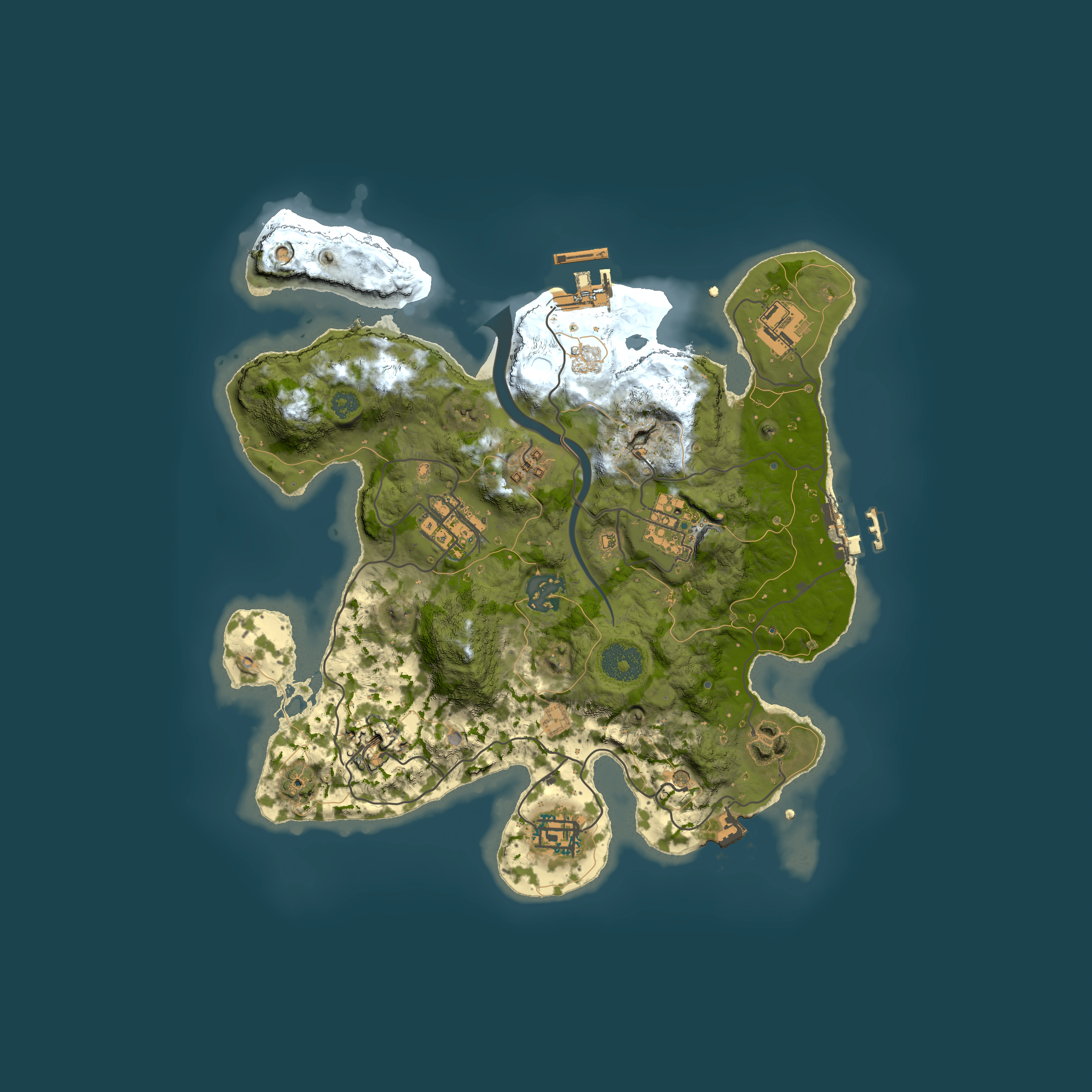 Full top-down render of Rust map seed 2034879559, 3000x3000m