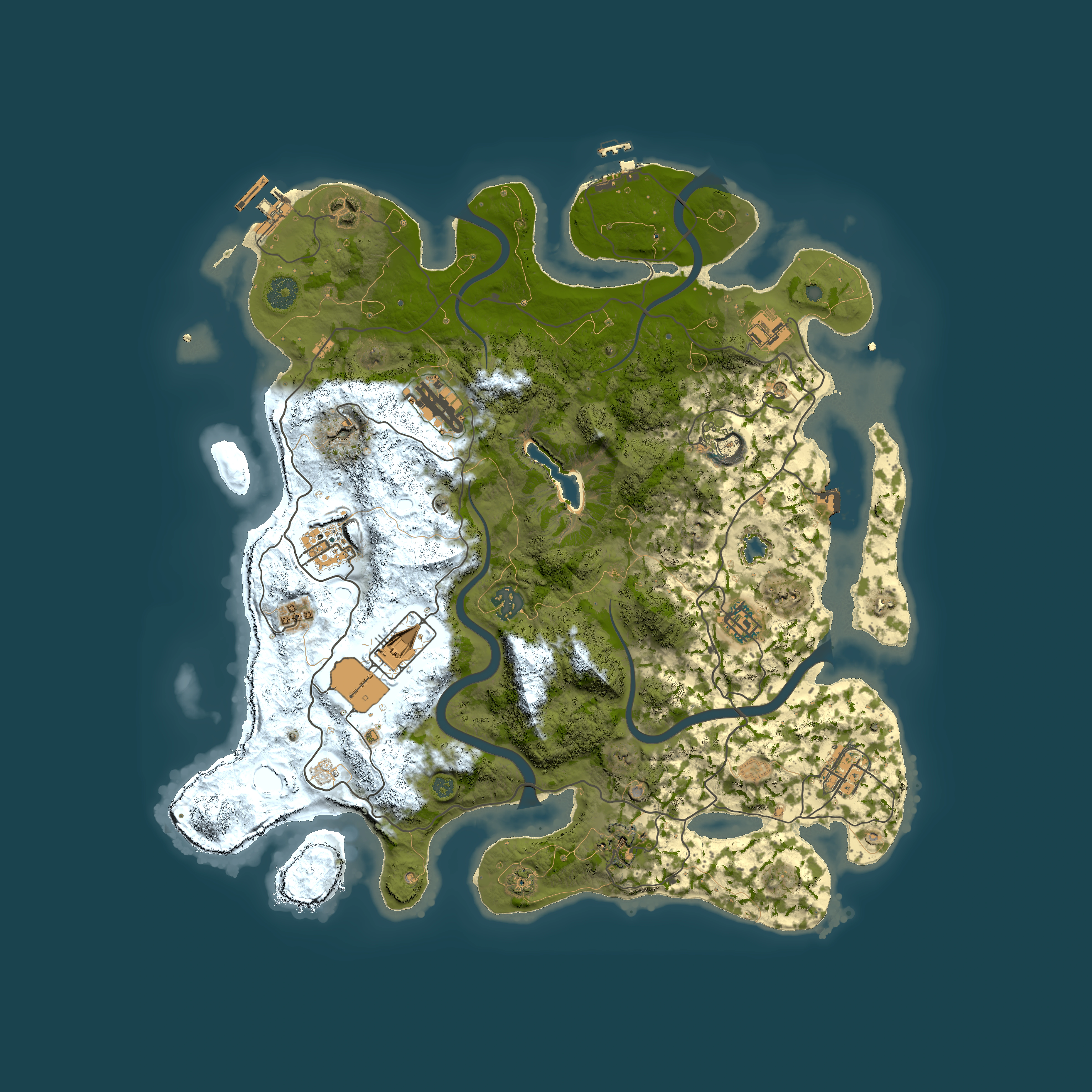 Full top-down render of Rust map seed 331461800, 4000x4000m