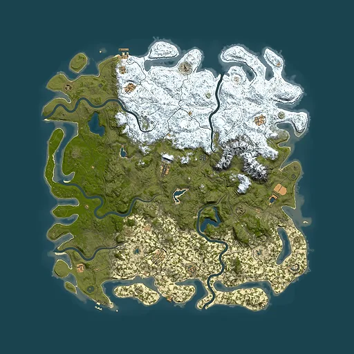 Rust map seed 677045162, 6000x6000m top-down preview