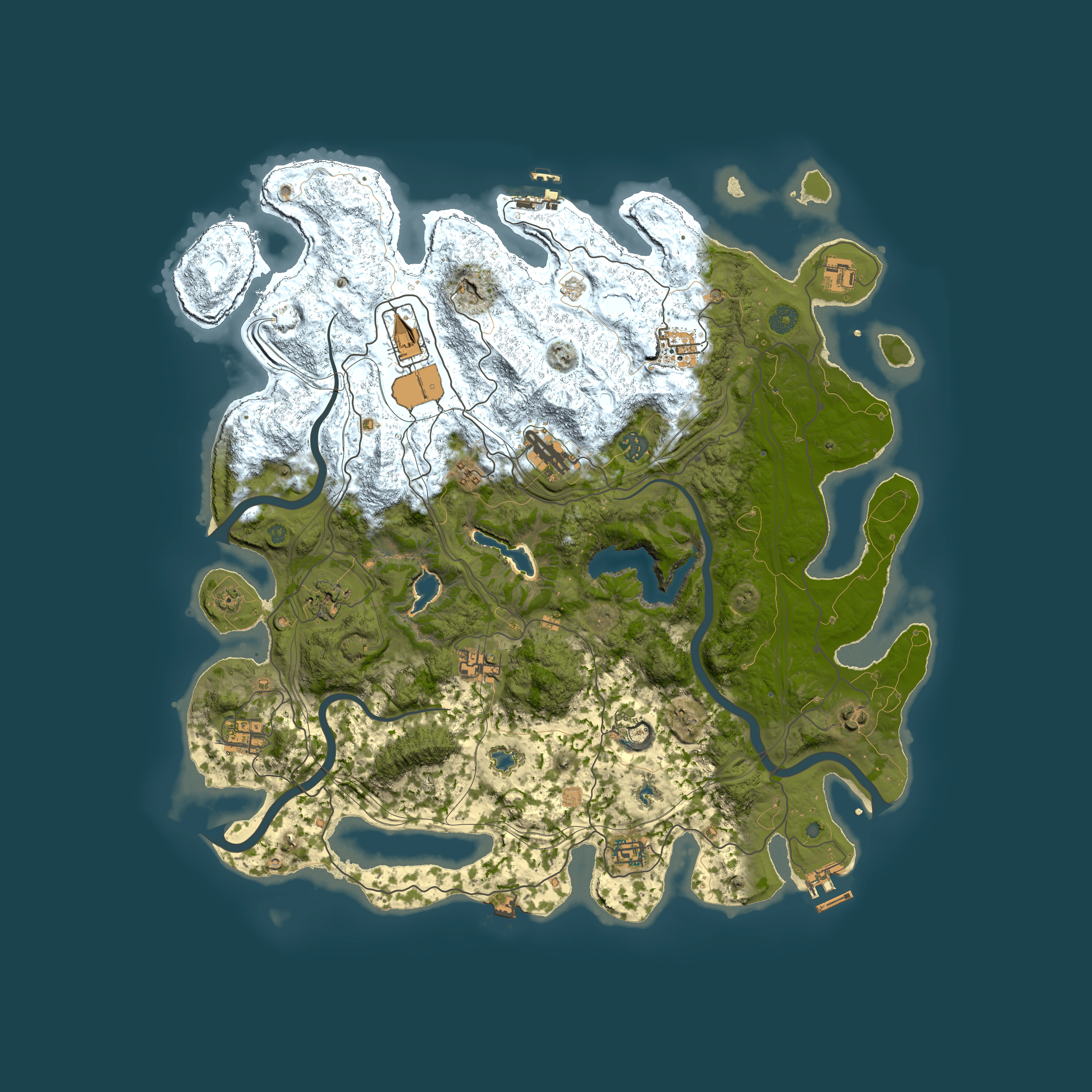 Full top-down render of Rust map seed 1946315308, 4500x4500m