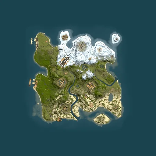 Rust map seed 916262799, 3000x3000m top-down preview