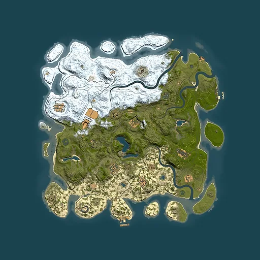 Rust map seed 1307019276, 4500x4500m top-down preview