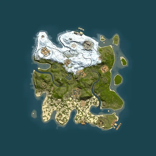 Rust map seed 119821509, 3000x3000m top-down preview