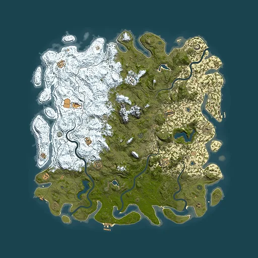 Rust map seed 776876645, 6000x6000m top-down preview