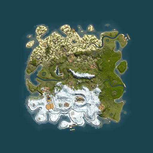 Rust map seed 667815581, 4000x4000m top-down preview