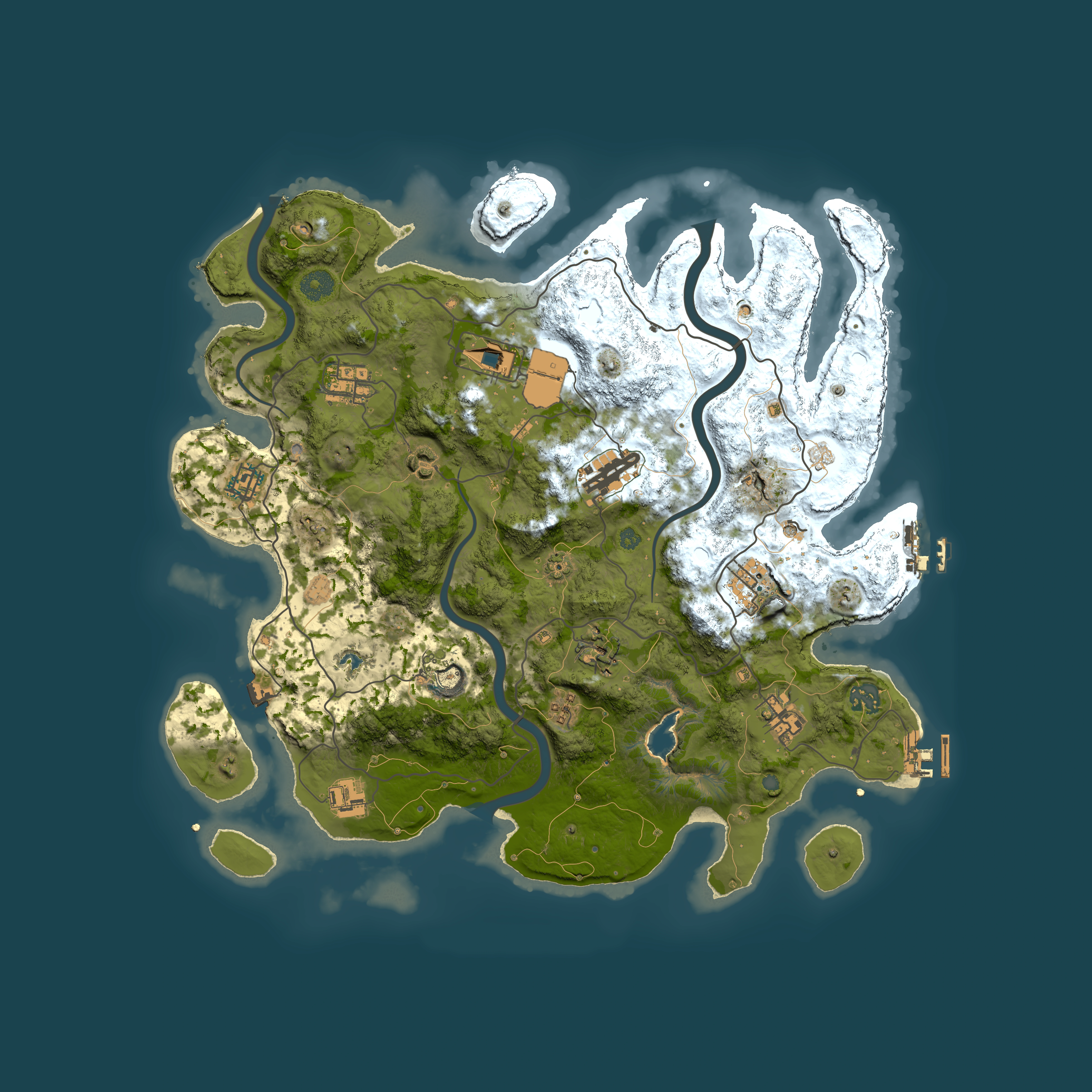 Full top-down render of Rust map seed 1544243751, 4000x4000m