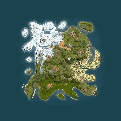Rust map seed 2066206716, 3500x3500m top-down preview
