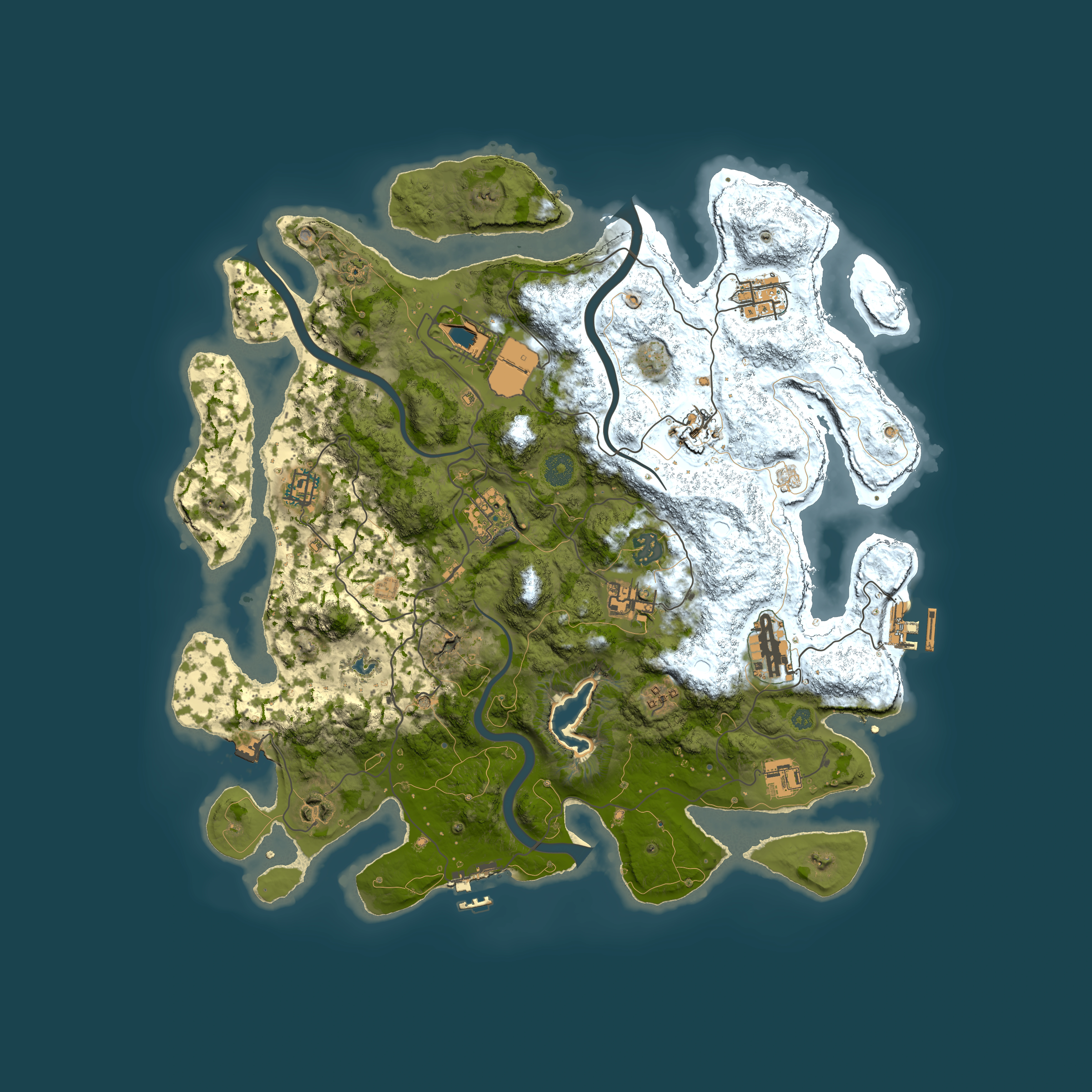 Full top-down render of Rust map seed 994694630, 4000x4000m
