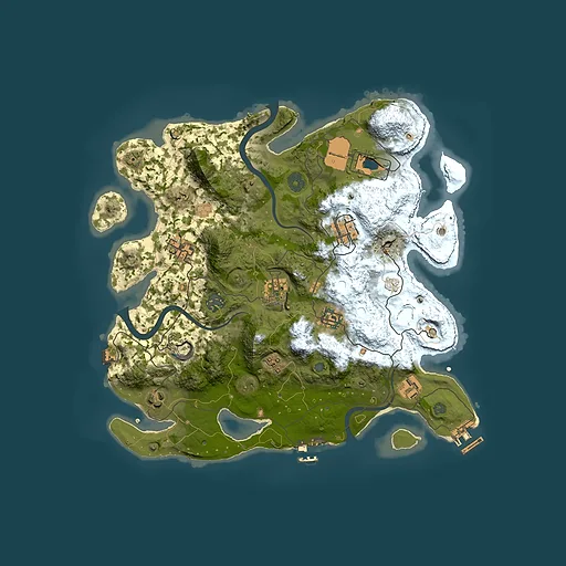 Rust map seed 1477650320, 3500x3500m top-down preview