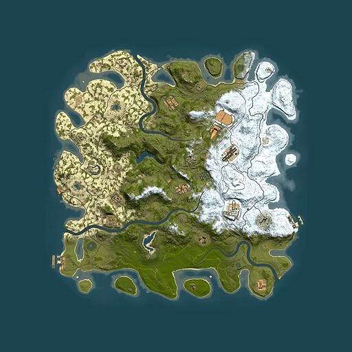 Rust map seed 990142935, 4500x4500m top-down preview