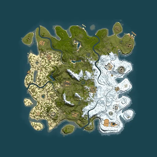 Rust map seed 999013037, 4500x4500m top-down preview