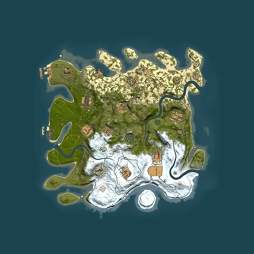 Rust map seed 85839367, 3500x3500m top-down preview