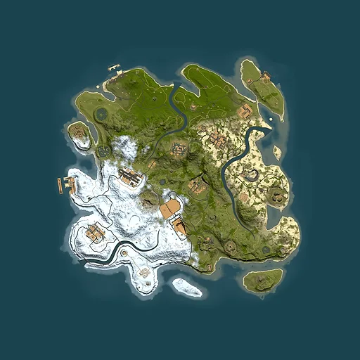 Rust map seed 1626954758, 3500x3500m top-down preview