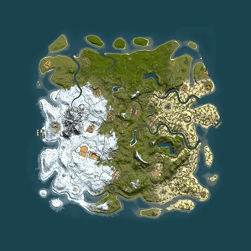 Rust map seed 841242094, 5000x5000m top-down preview