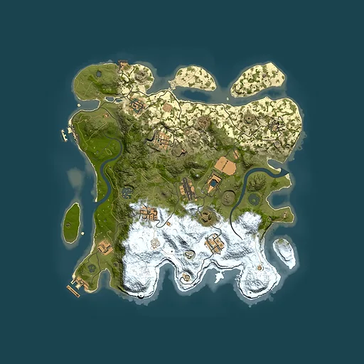Rust map seed 767199458, 3500x3500m top-down preview