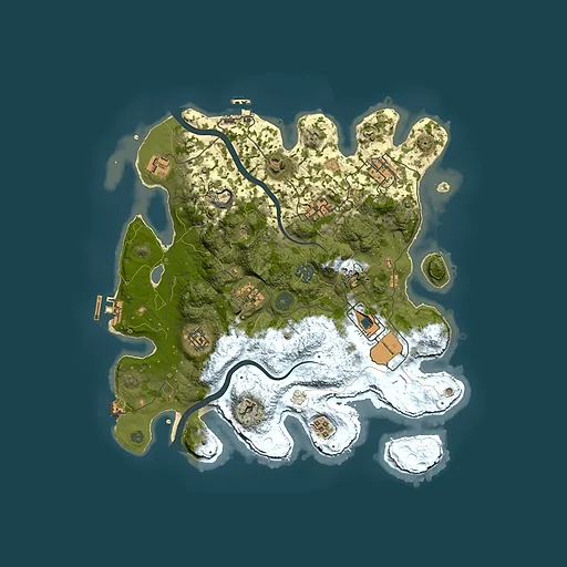 Rust map seed 820985145, 3500x3500m top-down preview