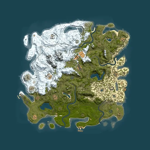 Rust map seed 799847989, 5000x5000m top-down preview