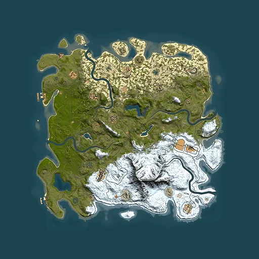 Rust map seed 507574262, 5000x5000m top-down preview