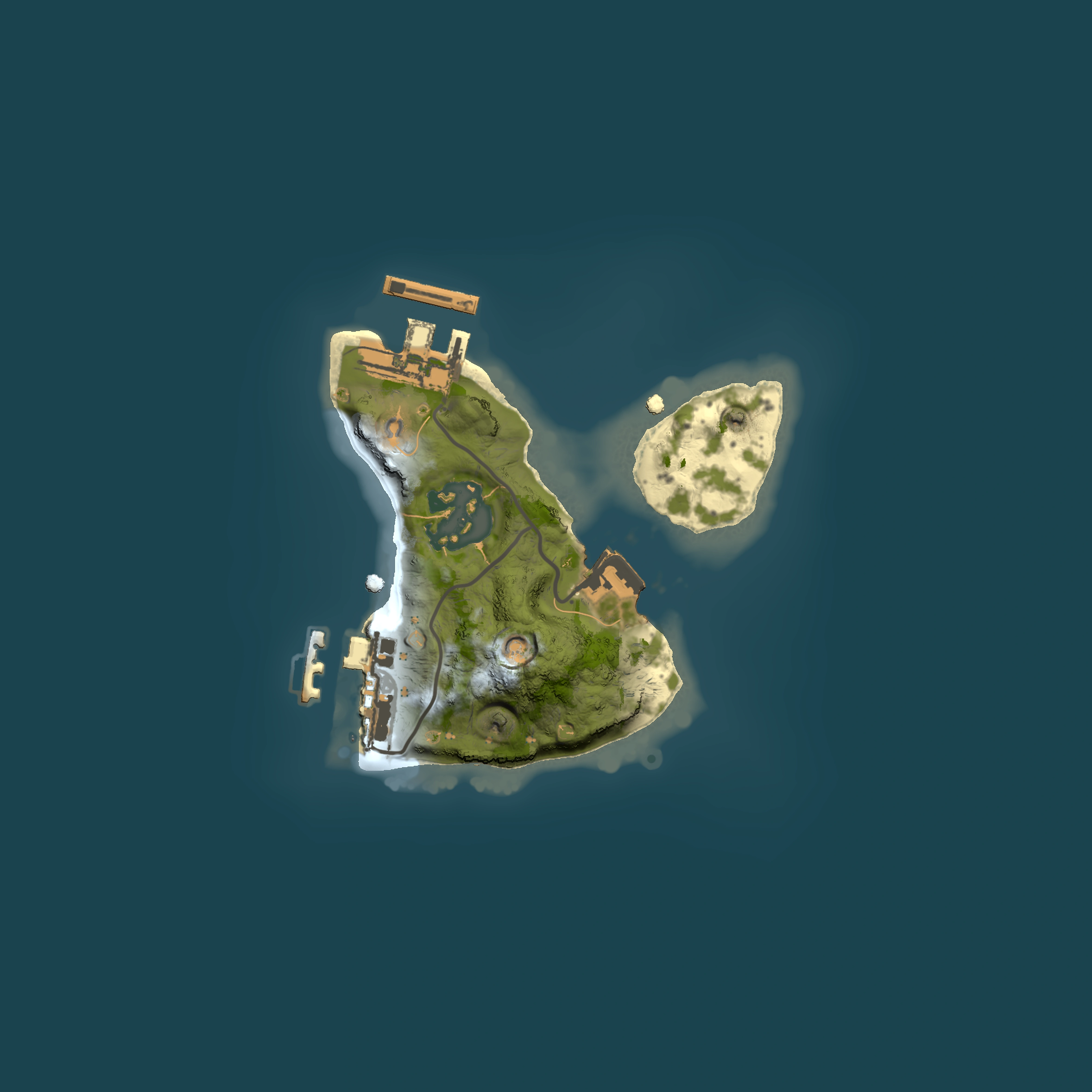Full top-down render of Rust map seed 2030877030, 1500x1500m