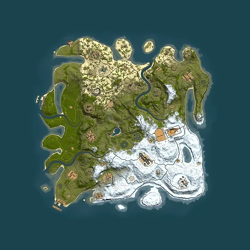 Rust map seed 234676510, 4000x4000m top-down preview
