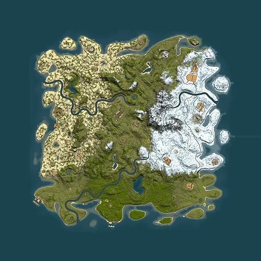 Rust map seed 2055173135, 5500x5500m top-down preview