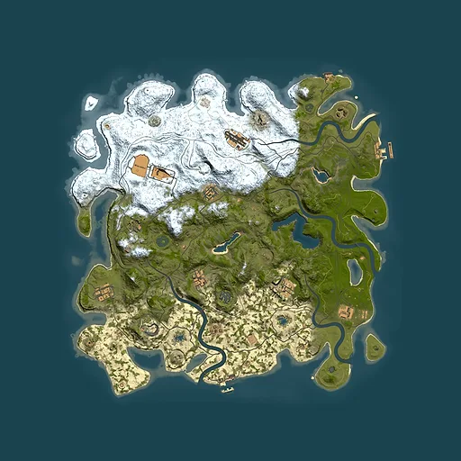 Rust map seed 1197268685, 4500x4500m top-down preview