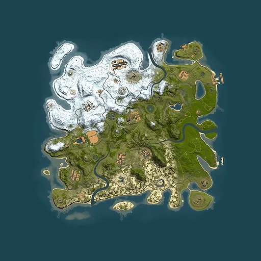 Rust map seed 4999, 4000x4000m top-down preview