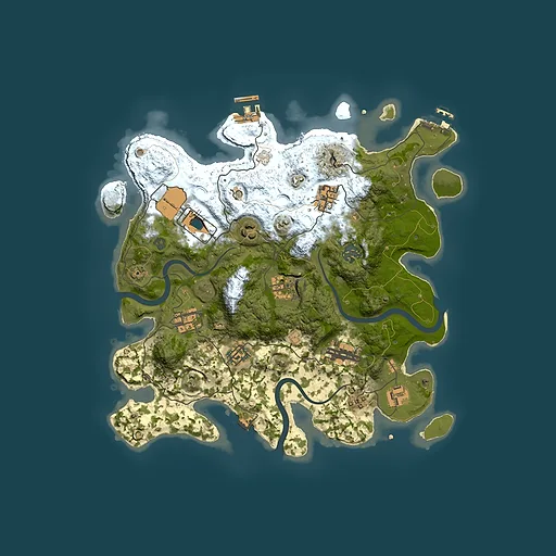 Rust map seed 57425786, 3500x3500m top-down preview