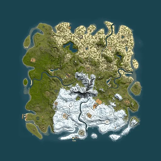 Rust map seed 57425788, 5550x5550m top-down preview