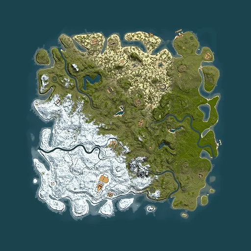 Rust map seed 57425808, 6000x6000m top-down preview