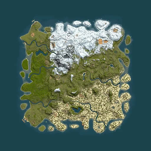 Rust map seed 57425810, 5900x5900m top-down preview
