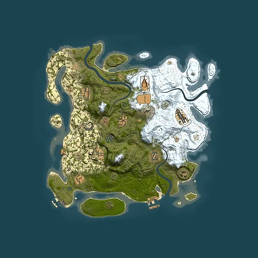 Rust map seed 57425811, 3750x3750m top-down preview