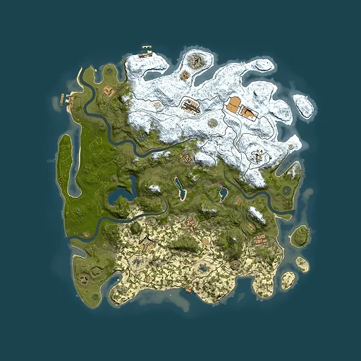 Rust map seed 57425814, 4750x4750m top-down preview