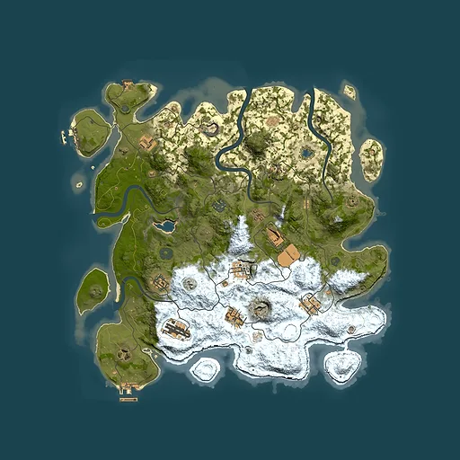 Rust map seed 57425822, 4000x4000m top-down preview
