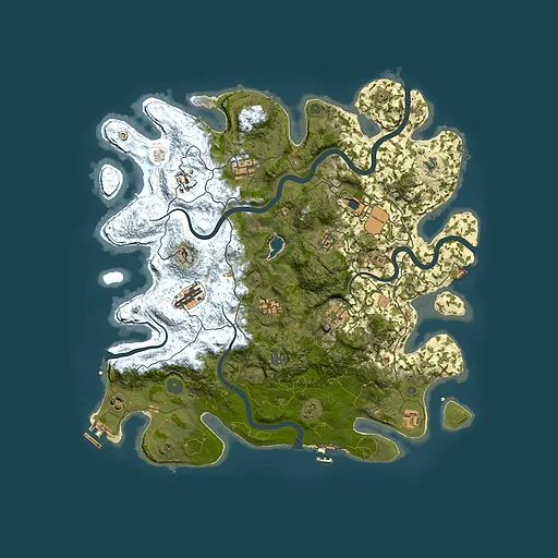 Rust map seed 57425823, 4200x4200m top-down preview