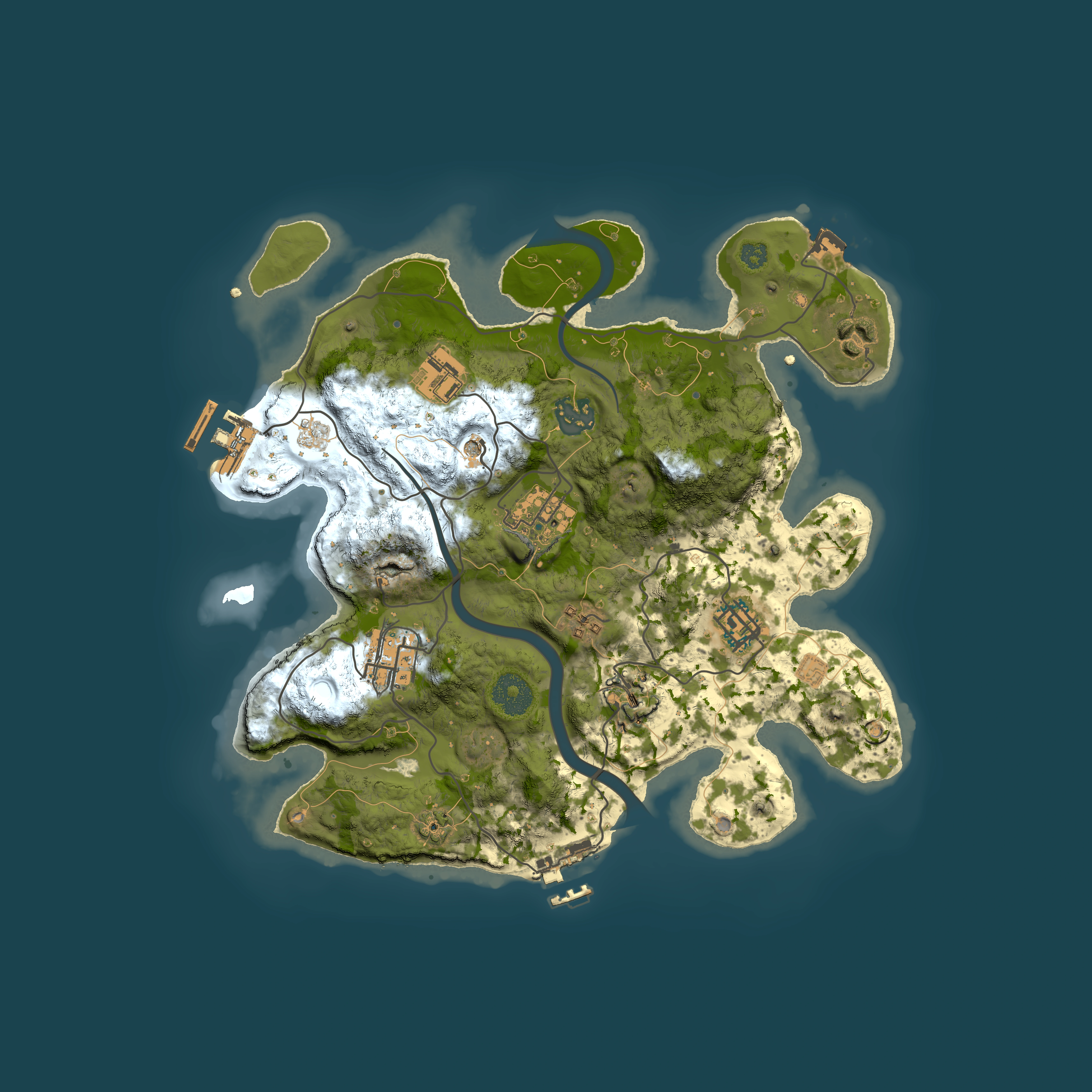 Full top-down render of Rust map seed 912524723, 3000x3000m