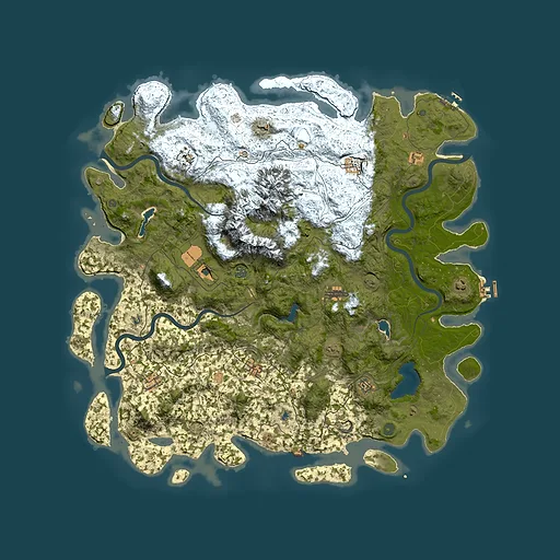 Rust map seed 57425831, 5500x5500m top-down preview