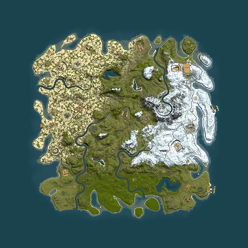 Rust map seed 57425832, 5600x5600m top-down preview