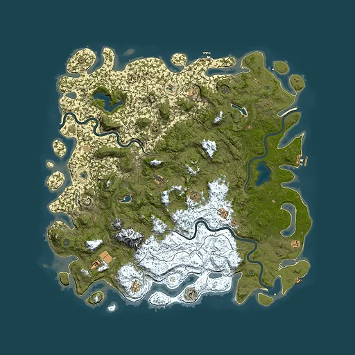 Rust map seed 57425835, 6000x6000m top-down preview