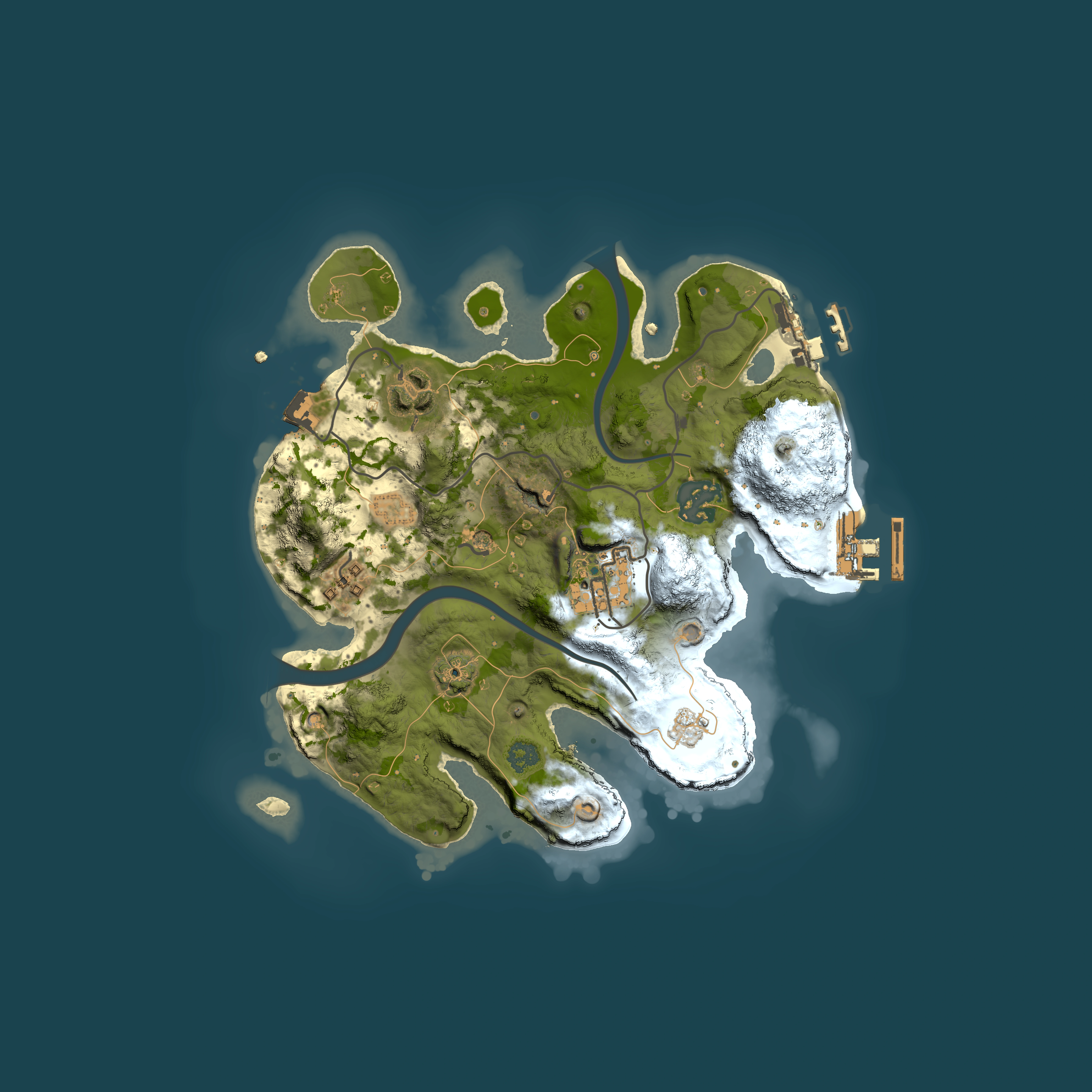 Full top-down render of Rust map seed 451456322, 2500x2500m