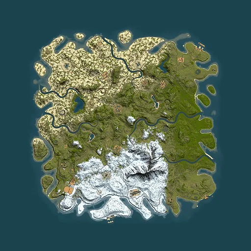 Rust map seed 57425846, 5750x5750m top-down preview