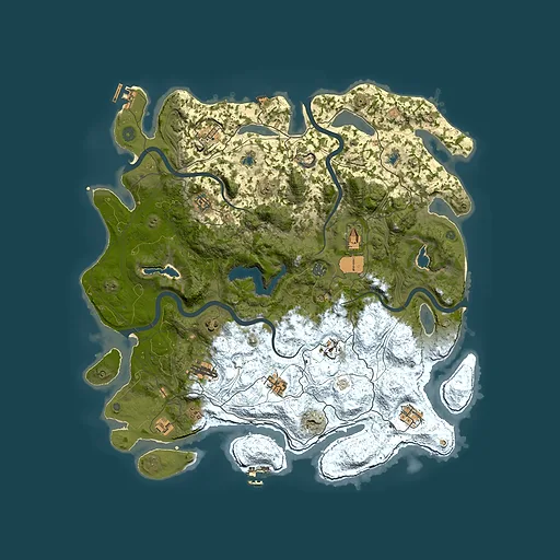 Rust map seed 57425848, 4650x4650m top-down preview