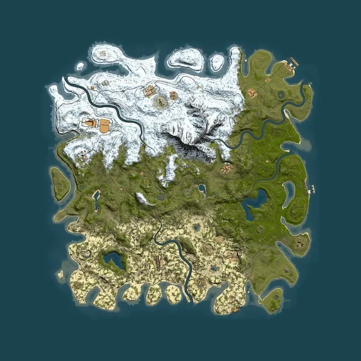 Rust map seed 57425850, 5600x5600m top-down preview
